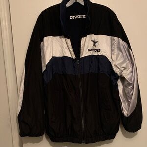 Cowboys Black and White Zip-Up Jacket